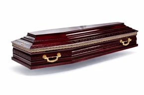 Гроб «Резной», бордо — фото